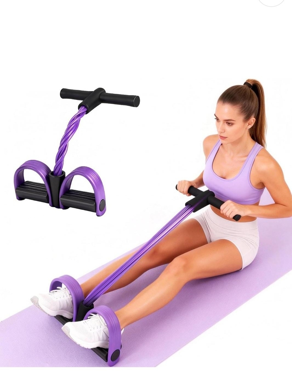 Multifunction Tension Rope, 6-Tube Elastic Yoga Pedal Puller Resistance Band